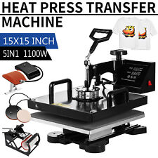 15x15 5 In 1 Combo T-shirt Heat Press Transfer Machine Sublimation Swing Away