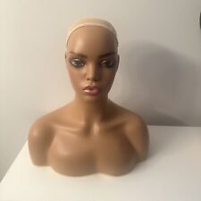Female Fiberglass Realistic Mannequin Head Bust For Wigs Hat Lashes