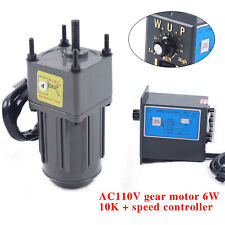135rpmmin Variable Electric Gear Motor 6w Ac 110v With Speed Governor 110 10k