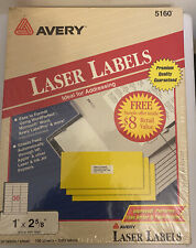 Avery 5160 1 X 2 58 Laser Labels Ideal For Addressing 100 Sheets 3000 Labels