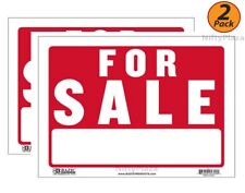 2 Pack - For Sale Sign 9x12 Flexible Plastic Businesspersonal Use - Fast Ship