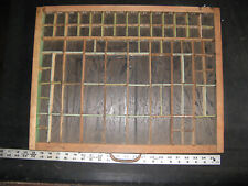 1950s Empty Wooden Drawer Tray For Letterpress Type Set -- 17 By 20 In. Vintage