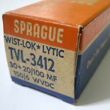 Sprague Tvl-3412 30 20 100 Mf 150 150 6 Wvdc Electrolytic Capacitor - New