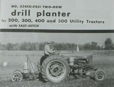 Ih Mccormick 234cu-f251 Fast Hitch 2 Row Planter Brochure Farmall 200 300 400