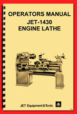 Jet 1430 Metal Lathe Operators Instructions Manual 1494