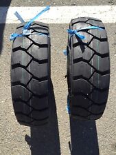 Two 5.00-8 500-8 Forklift Tire With Tubes Flap Grip Plus Heavy Duty