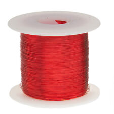 27 Awg Gauge Enameled Copper Magnet Wire 1.0 Lbs 1601 Length 0.0151 155c Red