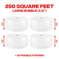 Bubble Cushioning Wrap 12 250 Ft X 12 Perforated Every 12 Large Bubble