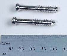 2x Richards 12-1628 Universal Cannulated 6.5mm Screw 40mm Stainless Surgical