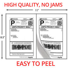 1000 Shipping Labels 8.5x5.5 Half Sheets Self Adhesive 2 Per Sheet