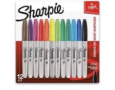 Sharpie Permanent Markers Fine Pt  12 Assorted Colors New In Pack 1812419