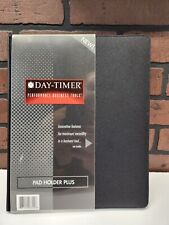 Daytimer Day Planner Pad Holder Plus New Old Stock Legal Pad 3 Ring Black 8.5x11