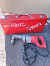 Vintage Milwaukee 1001-1 Heavy Duty Right Angle Drill W Original Metal Case
