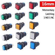 16mm Momentary Latching Push Button Switch Onoff 5a 250v Illuminated 1 No 1 Nc