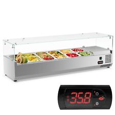 55 Inch Commercial 8 Trays Refrigerated Prep Table Salad Fruit Sauce Sticks