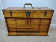 H Gerstner Son 11 Drawers 052 Oak Wood Machinist Chest Tool Box W Keys Vintage
