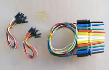 6 Pcs Mini Grabber Smd Ic Test Clip Jumper W 160mm Ff Mm Wires Pin Combo