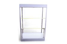Large Led Light Display Case With 2 Adjustable Shelves White Ideal For 124 Sc