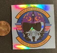 Top Gun Merlin Holographic Sticker Decal