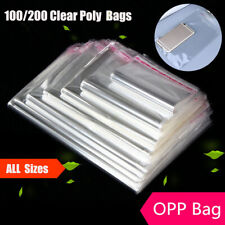 Clear Self Adhesive Opp Bags Cellophane Tape Peel Poly Seal Plastic Packing Bags