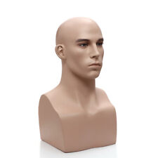 Adult Male Realistic Fleshtone Fiberglass Mannequin Head Display