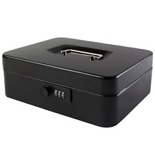 Kyodoled Large Cash Box With Combination Lock Safe Metal Money Box With Money...