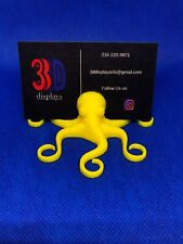 3d Printed Unique Yellow Octopus Business Card Holder Excellent Gifts
