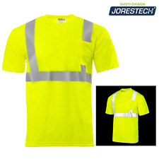 Hi Vis T Shirt Ansi Class Ii Reflective Safety Lime Short Sleeve High Visibility