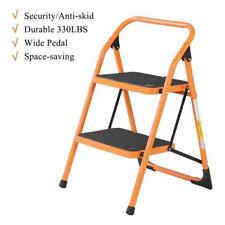 High Quality 2 Step Ladder Folding Stool 330lbs Capacity Industrial Lightweight