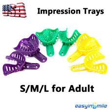 25pcs Dental Impression Trays Orthodontic Perforated Sml For Adult Disposable