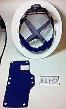 Occunomix Cotton Terry Snap On Hardhat Sweat Band Navy Blue Washable - Pick Qty