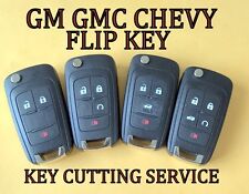 Gm Gmc Chevy Buick Flip Key Keyless Remote Transmitter Key Cutting Service