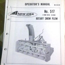 Operators Manual For New Idea No. 517 Rotary Snow Plow 3 Point Hitch 86 Inch