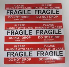 Fragile Sticker 2 X 3 Fragile Do Not Drop Red Stickers Waterproof