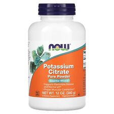Now Foods Potassium Citrate Pure Powder 12 Oz 340 G Gmp Quality Assured Vegan