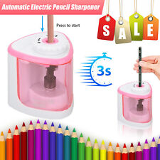 Automatic Electric Pencil Sharpener Helical Blade Battery Operated Home School