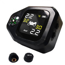 Motorcycle Tire Pressure Monitor Alarm System Tpms Tyre Tester External Sensor