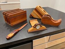 Handmade Wooden Desk Accessories Set