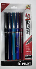 5-pack Pilot Precise V5 Rollerball Pens Assorted Inks Extra Fine 0.5mm Brand New