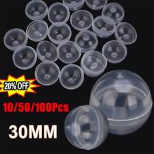 1050100pcs Transparent Pp Vending Machine Empty Round Toy Capsules-30mm-dia-