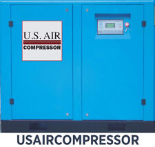 New 75 Hp Us Air Compressor Rotary Screw Vfd Vsd W Tradn Quincy Sullair Etc