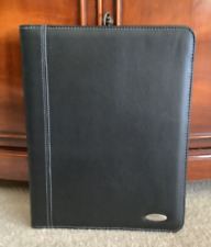 Samsonite Bi-fold Writing Note Pad Folio Calculator Black Faux Leather Portfolio
