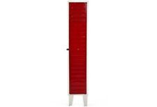Vintage Metal Student Locker- Red And White