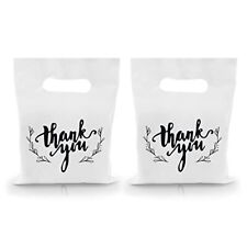 100 Pcs Small Thank You Merchandise Bags Plastic Goodie Bags Party Favor