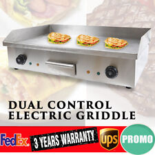 Commercial Electric Griddle Flat Top Grill Bbq Hot Plate Grill Countertop 4400w