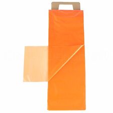 500 Pack - 7.5 X 21 Orange Newspaper Bags - 0.8 Mil Heavy Duty Plastic Bag