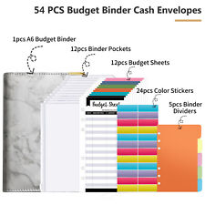 Notebook A6 Ring Binder Budget Cash Envelope Planner Organizer Pockets Lables