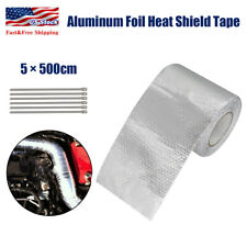 2 16ft Silver Heat Barrier Shield Roll Fiberglass Wrap Tape Exhaust Protection
