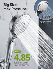 12 Settings Shower Head High Pressure Whandheld Water Saving W5ft Hose Spray