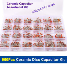 960 Pcs 24 Value Ceramic Capacitor 2pf-100nf Assortment Kit For Electronics
